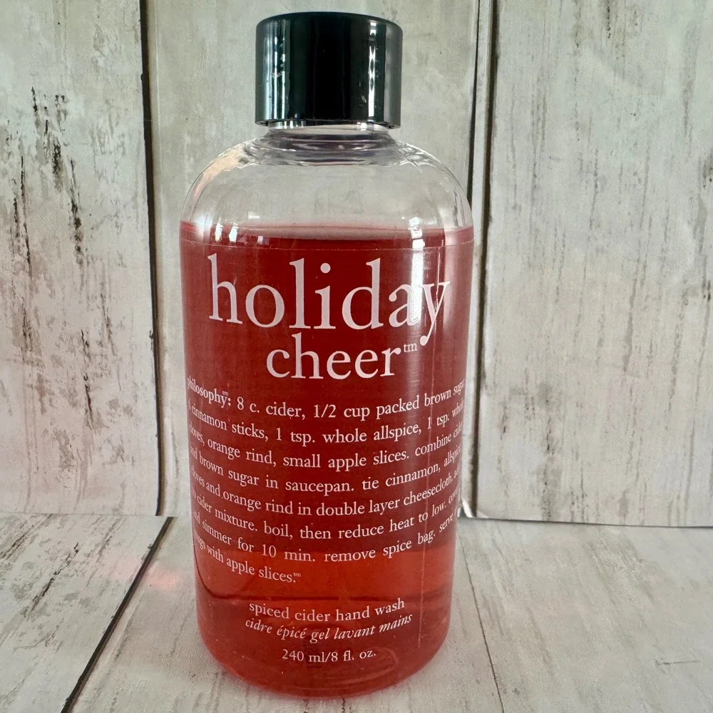Philosophy Holiday Cheer Spiced Cider Hand Wash and Lotion Set 1 Pump Caddy NEW